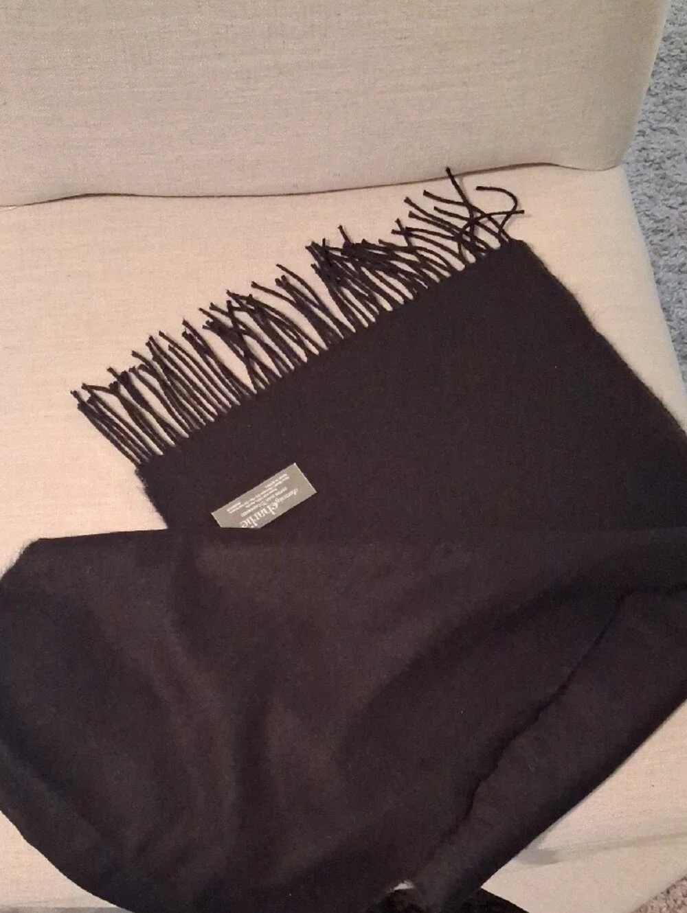 Charming Charlie Black Fringe Scarf